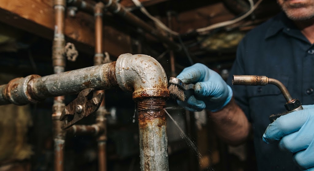 pipe leak repair Voorhees NJ damaged copper pipe pinhole leak